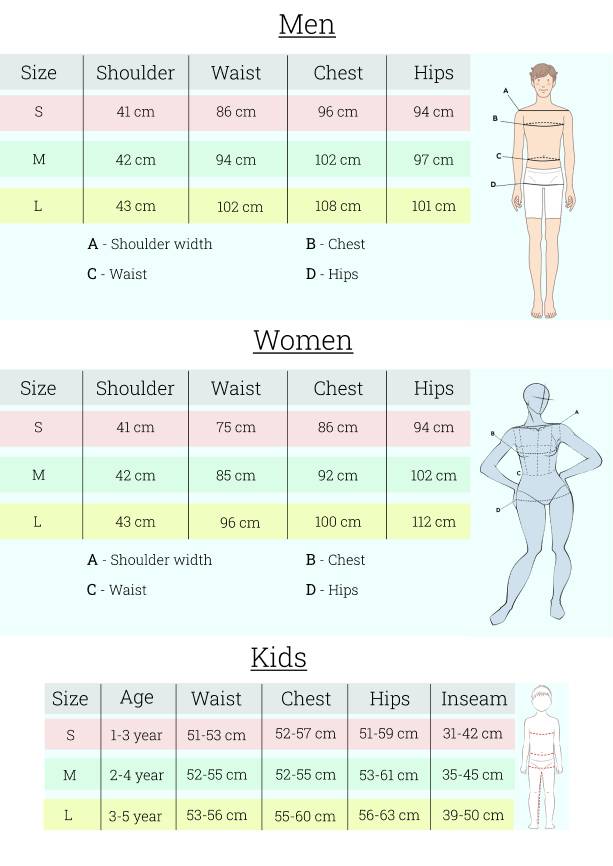 Image of the size chart
