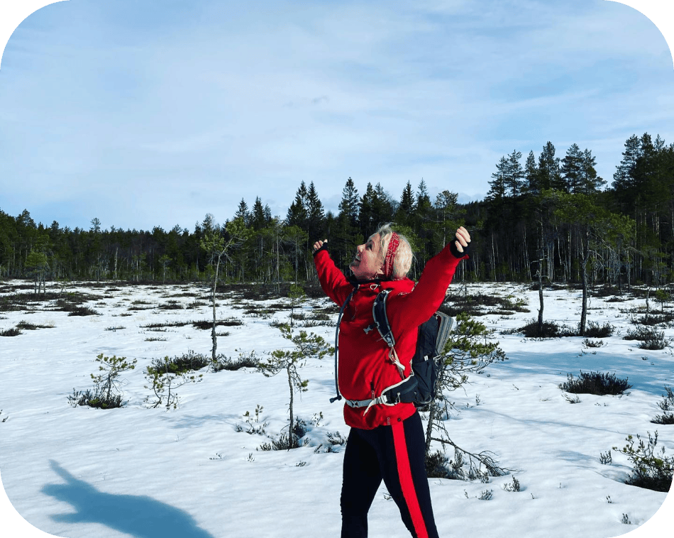 Picture of a woman enjoying nature